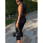 Elegant Fitted High-Neck Jumpsuit