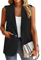 Women's Sleeveless Blazer Jacket