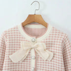 Women's Cardigan with Decorative Details and Shawl Collar