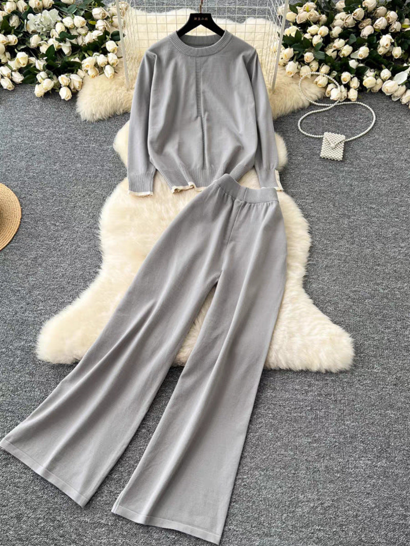 Women's Fashionable and Comfortable Knit Loungewear Set