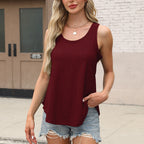 Women's Sleeveless Lace Top with Decorative Pattern