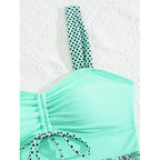 Women's Swimsuit with Playful Skirt and Adjustable Straps