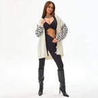 Women's Leopard Print Button-Up Cardigan