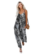 Casual Jumpsuit with Adjustable Straps and Floral Print