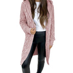 Women's Long Cable Knit Coat