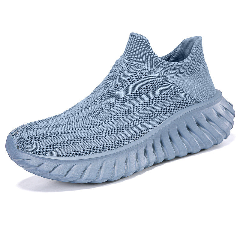 Women's Breathable Slip-On Sneakers with Elastic Shaft and Cushioning Sole
