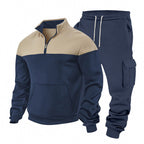 Men's Leisure Training Suit with Quilted Details