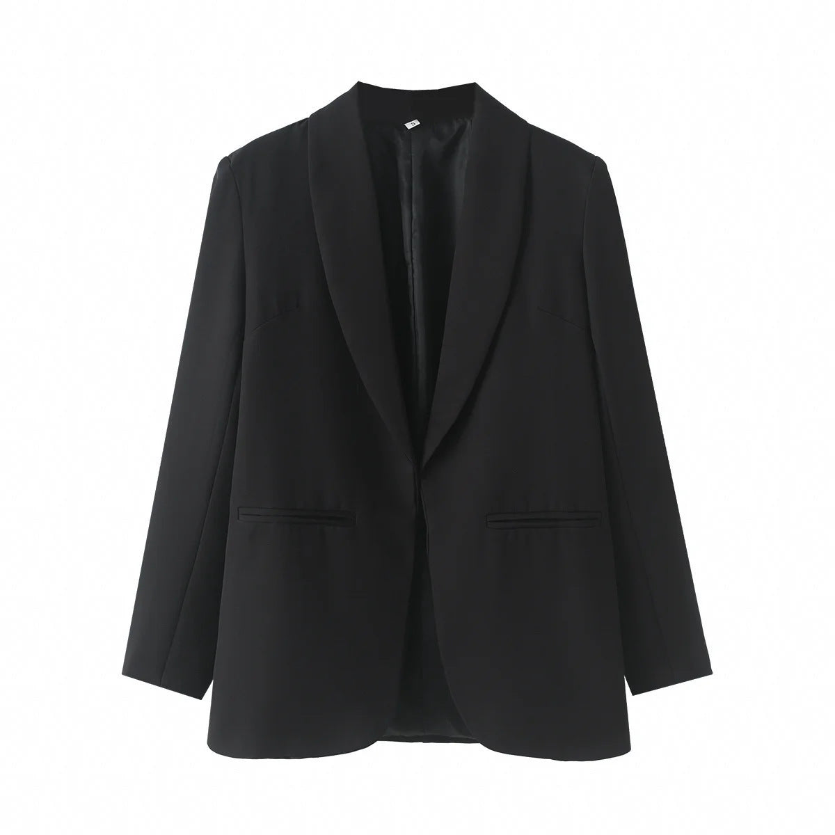 Women's Elegant Blazer with Modern Cut and Practical Pockets