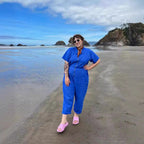 Women's Casual Jumpsuit with Pockets and Zipper
