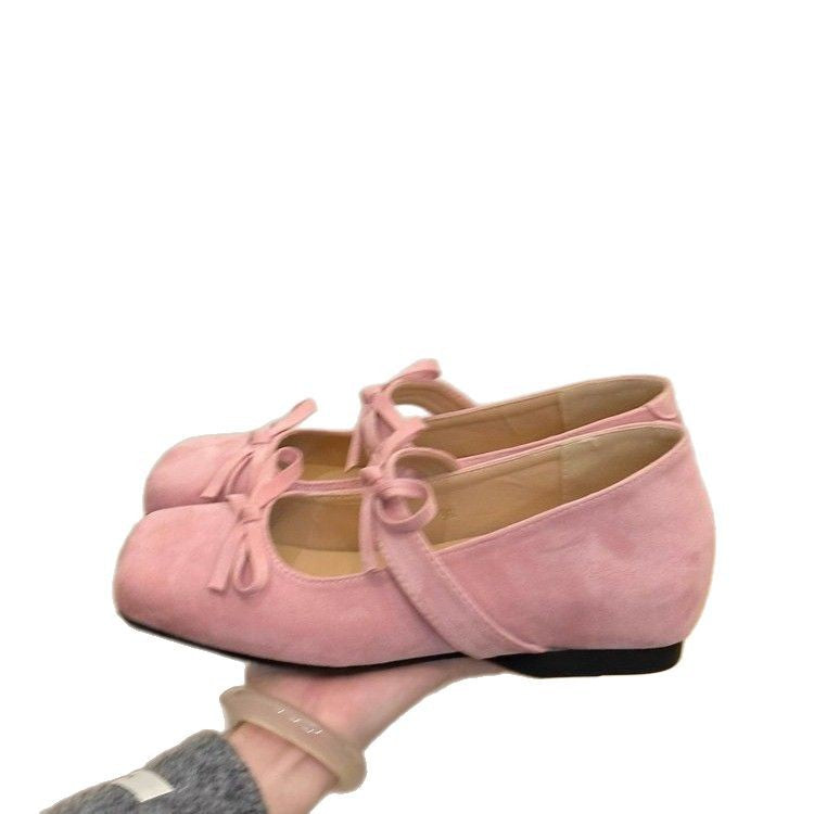 Women's Ballet Flats with Elegant Bow Detail and Comfortable Footbed