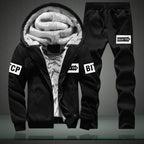 Men's Warm Two-Piece Training Set with Teddy Lining