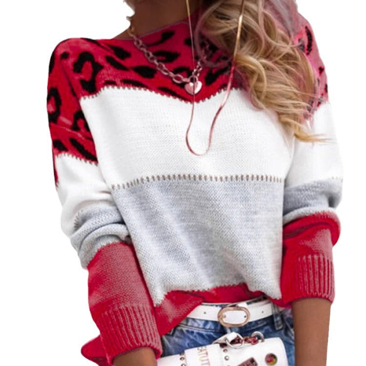 Women's Animal Print Sweater with Casual Fit