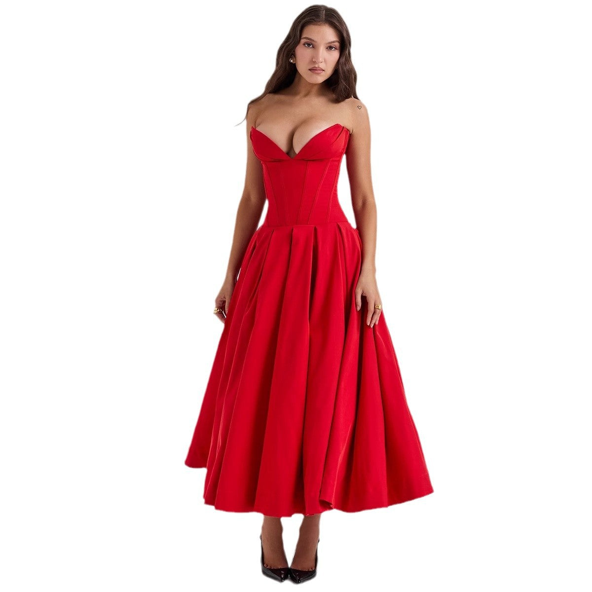 Women's Fitted A-Line Evening Dress