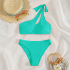 Women's Asymmetrical Bikini with Fashionable Cut-Outs