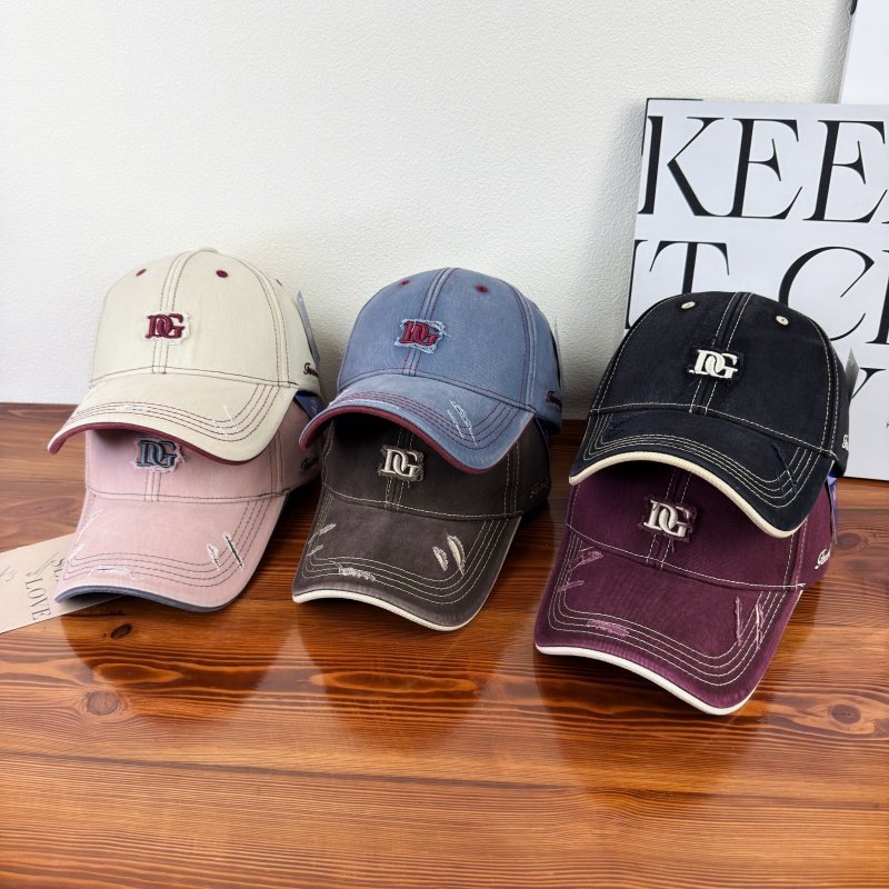 Men's Distressed Cotton Baseball Cap