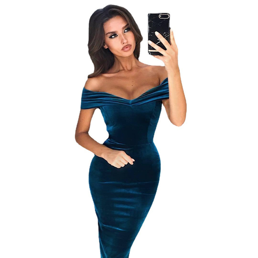 Off-Shoulder Evening Dress