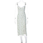 Floral Midi Dress with Elegant Slit