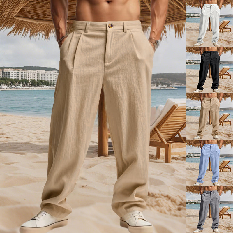 Elegant Loose-Fit Trousers with Fine Pleats