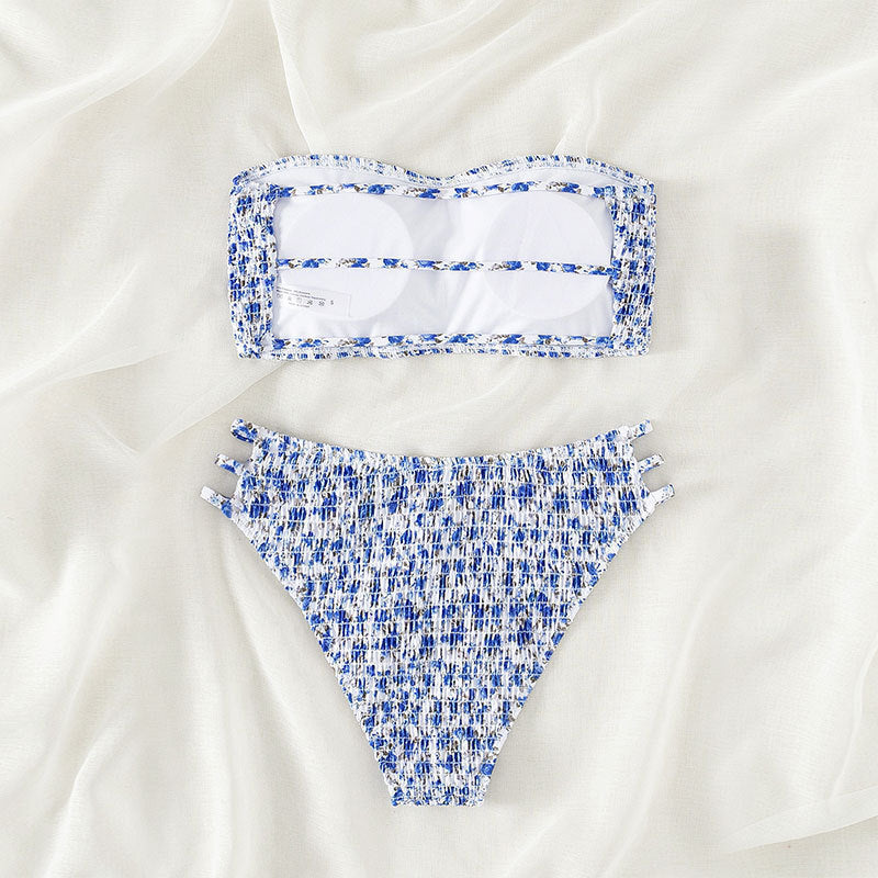 Women's Bandeau Bikini with Sophisticated Knot Design