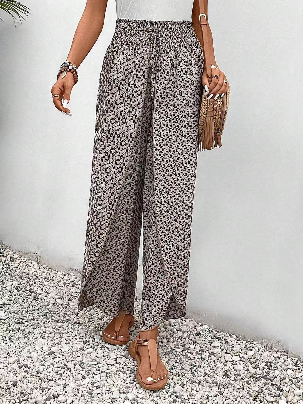 Women's Floral Maxi Skirt with Side Slit
