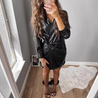 Women's Faux Leather Coat
