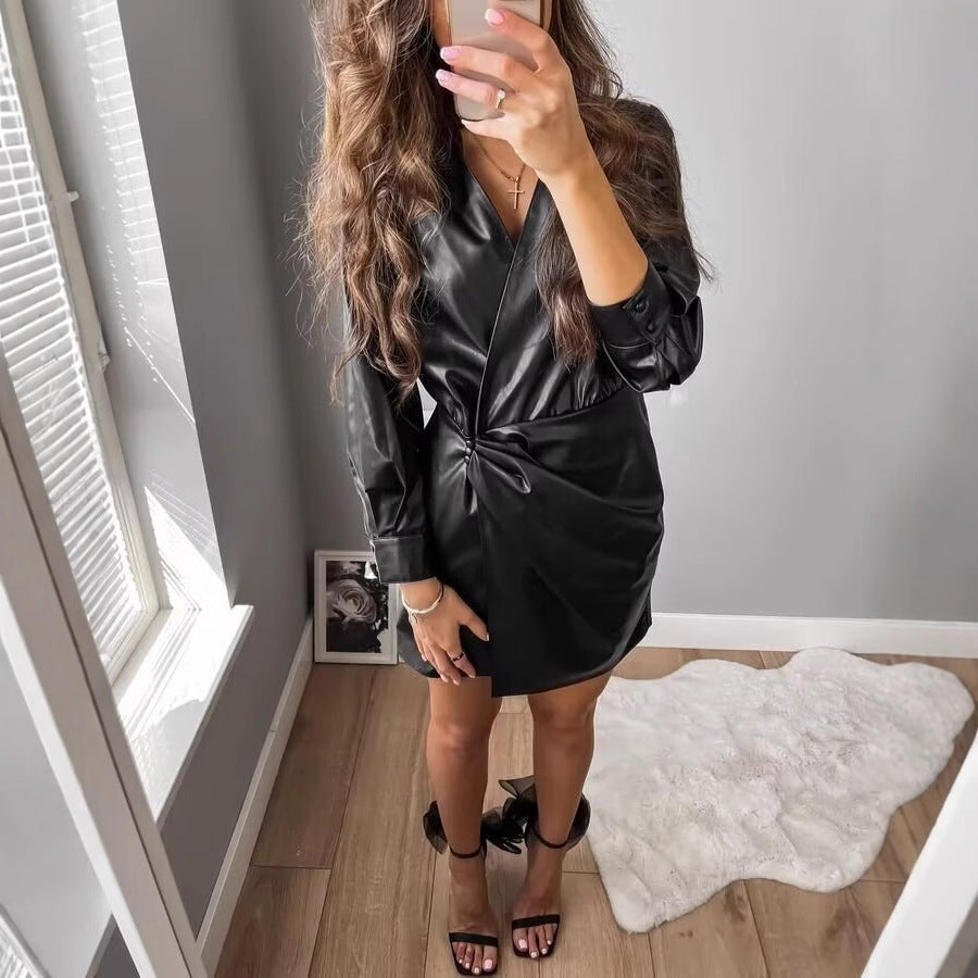 Women's Faux Leather Coat