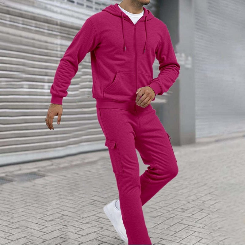 Men's Sporty Zip Sweat Set