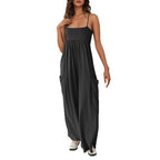 Casual Women's Wide-Leg Jumpsuit with Adjustable Straps