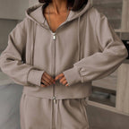 Cropped Hoodie and Wide-Leg Jogger Set