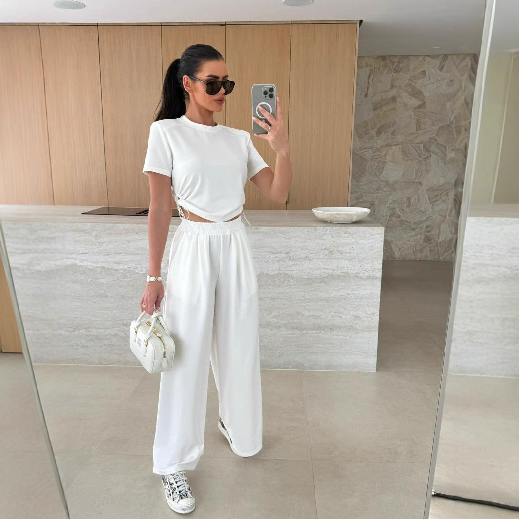 Casual Crop Top and Jogger Set
