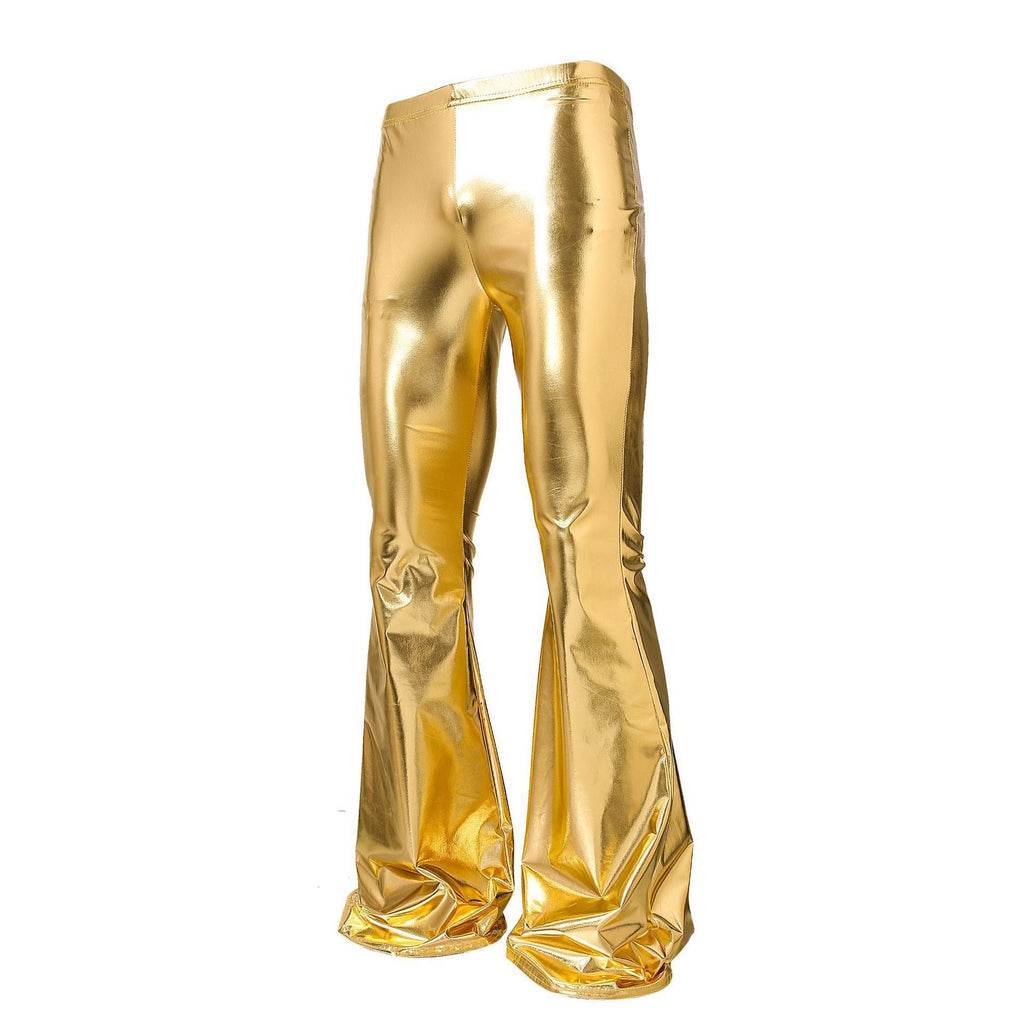 Women's Shiny Bootcut Pants in High-Quality Stretch Material