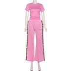 Women's Leisure Suit with Fringed Details