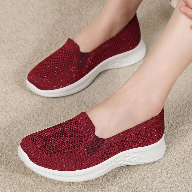 Women's Breathable Casual Slip-Ons with Non-Slip Sole