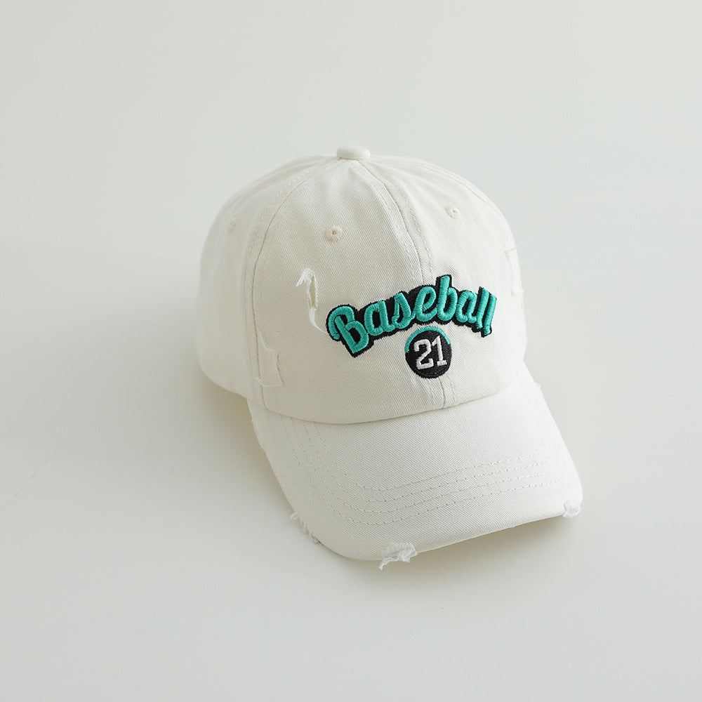 Men's Distressed Cotton Baseball Cap