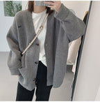 Women's Chunky Knit Cardigan with Casual Fit and Large Pockets