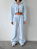 Women's Cropped Hoodie and Comfortable High-Waisted Joggers