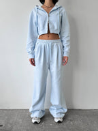 Women's Cropped Hoodie and Comfortable High-Waisted Joggers