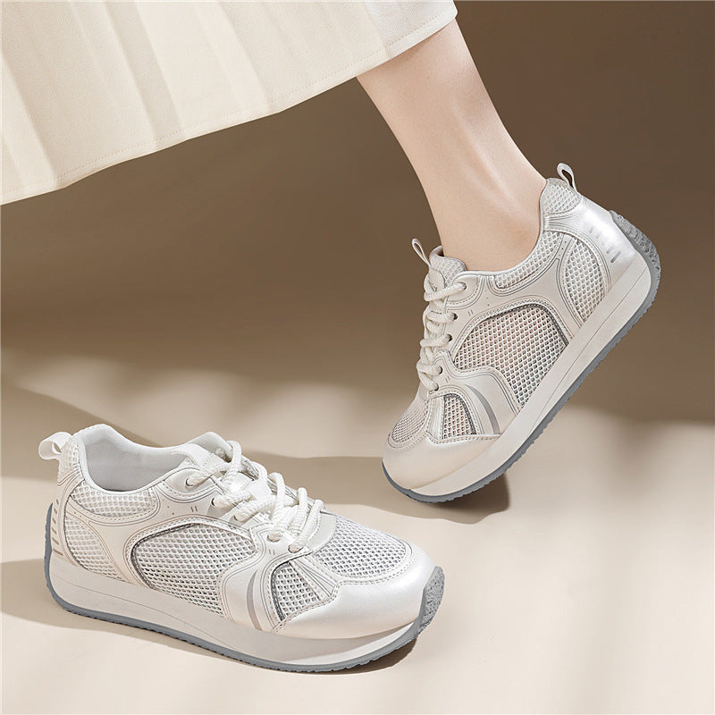 Women's Breathable Casual Sneakers with Shock-Absorbing Sole