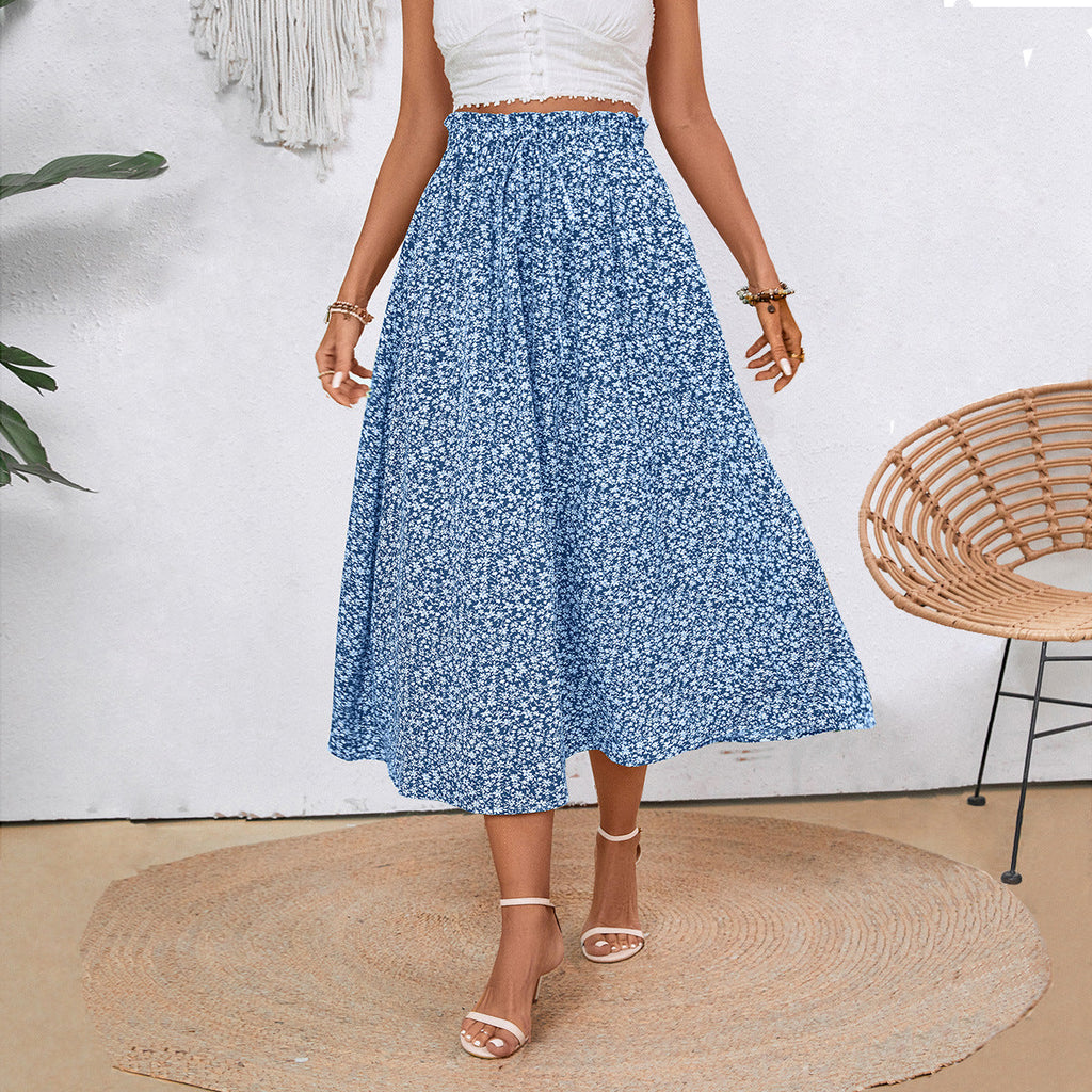 Women's Maxi Skirt with Floral Pattern