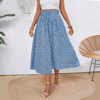 Women's Maxi Skirt with Floral Pattern