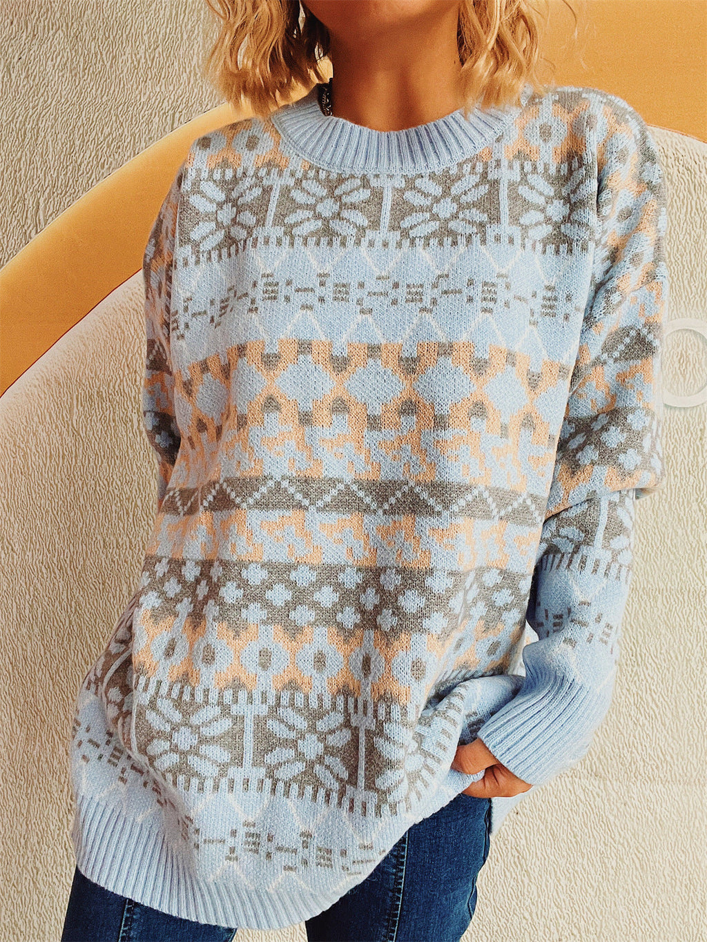 Women's Cozy Winter Pattern Sweater