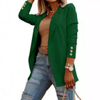 Elegant Blazer with Glamorous Buttons and Tailored Fit