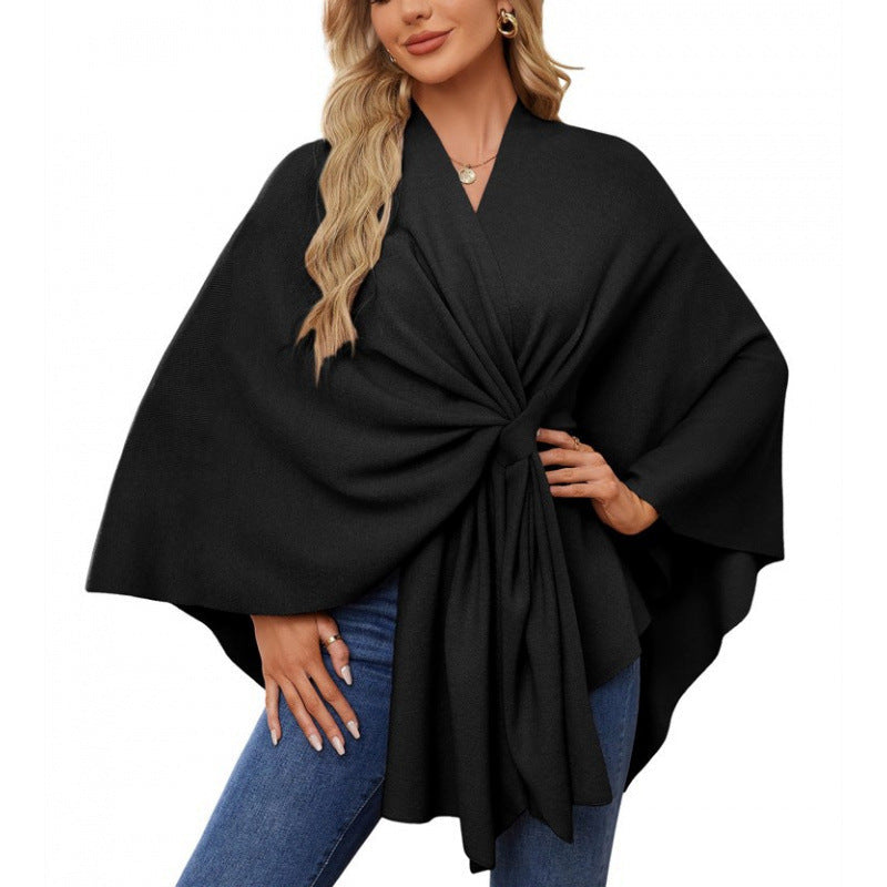 Women's Fashionable Wrap Coat with Trendy Design