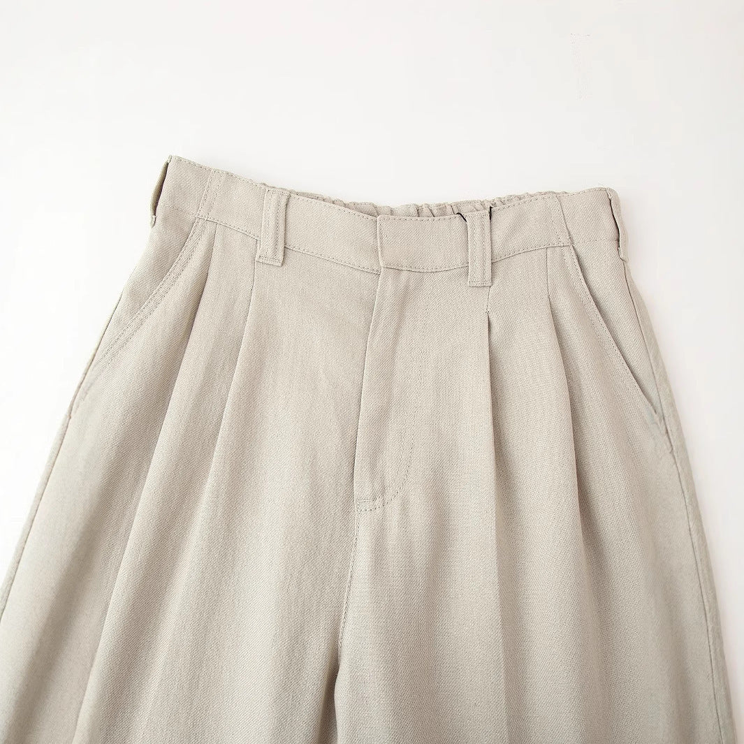 Women's Elegant Wide-Leg Pleated High-Waisted Trousers