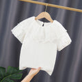 Women's Blouse with Crochet Trim