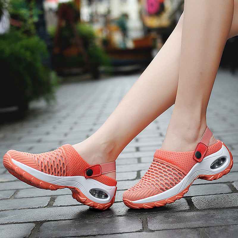 Women's Breathable Clogs with Elastic Comfort and Non-Slip Sole