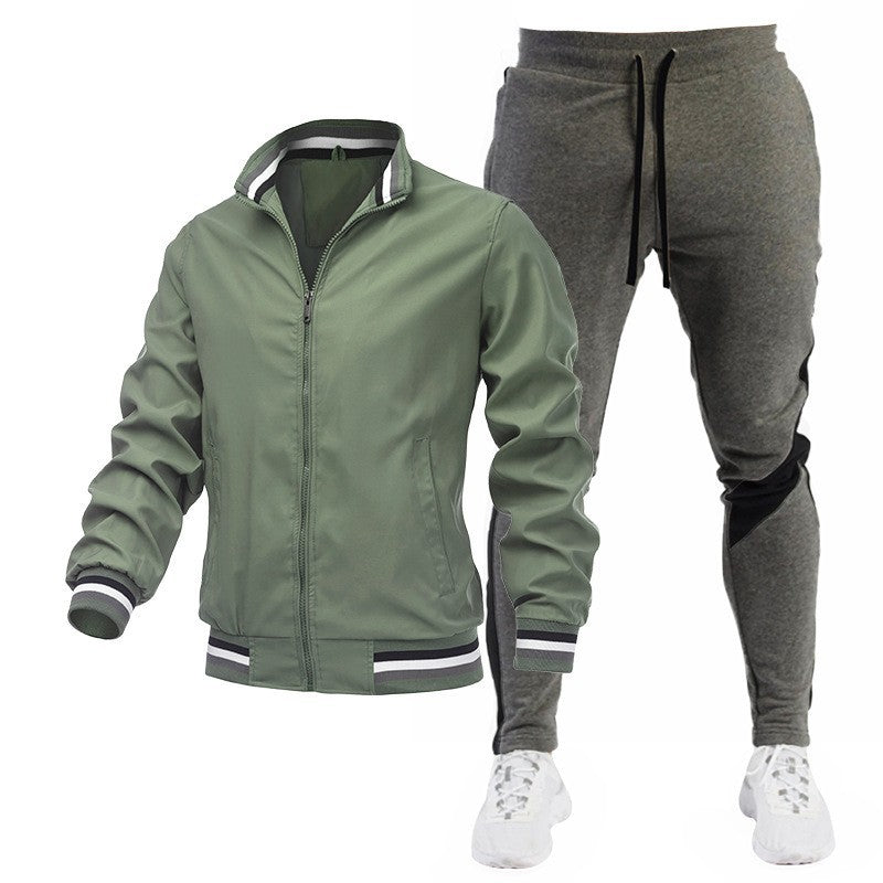 Men's Sporty Track Jacket and Jogging Pants Set