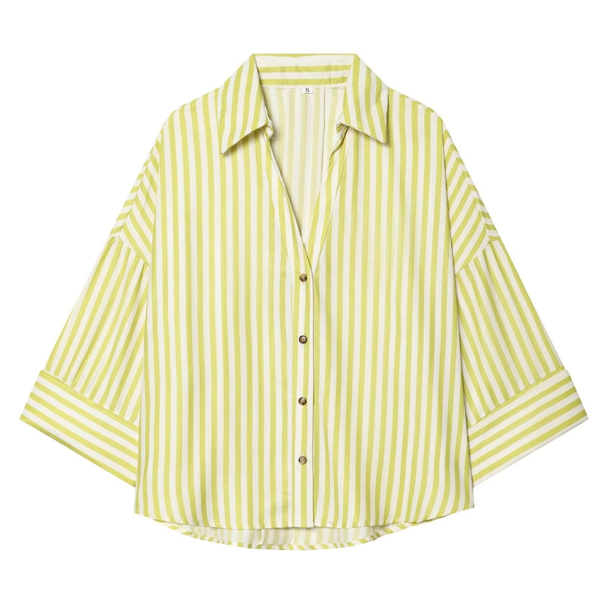 Women's Shirt Blouse with Casual Cut and Elegant 3/4 Sleeves