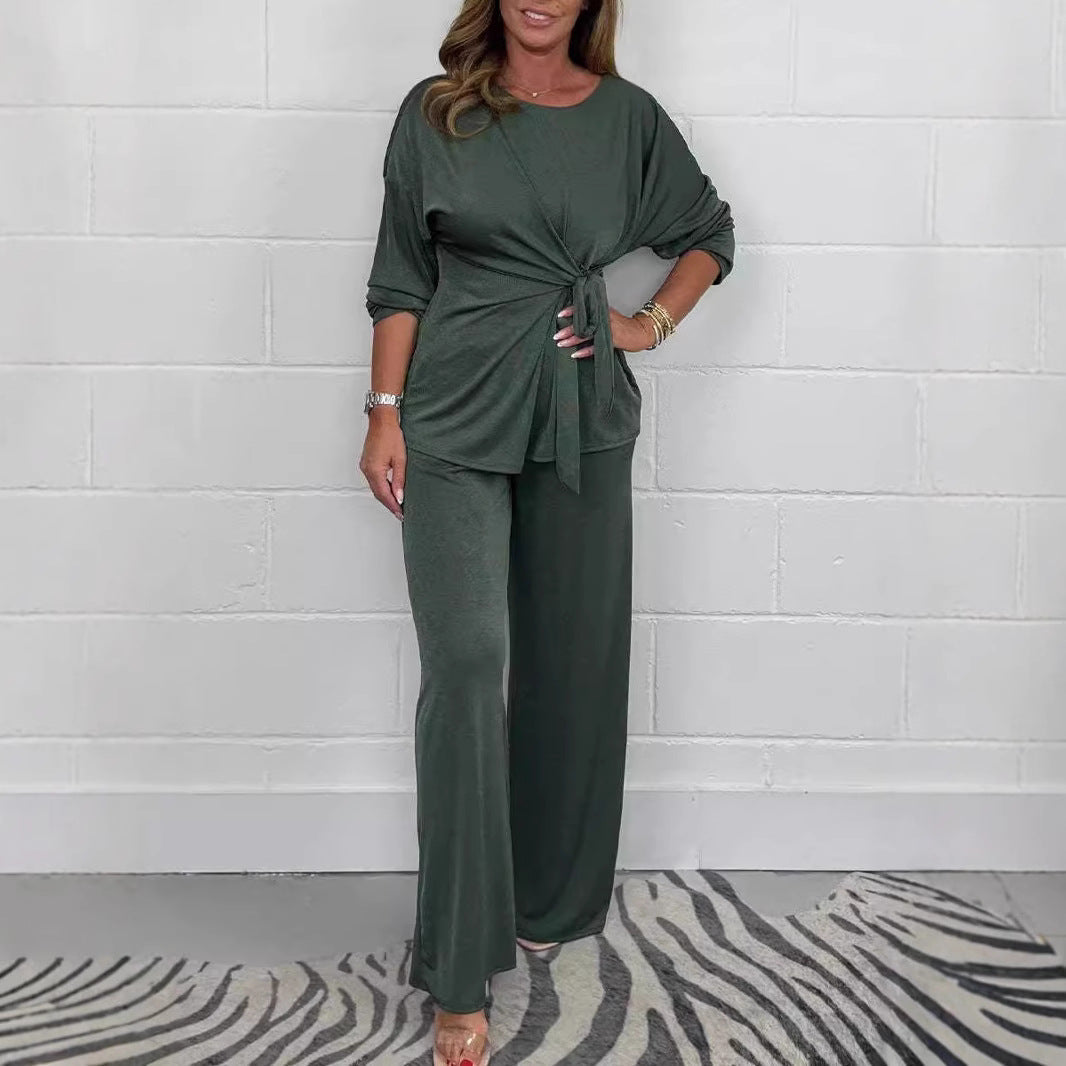 Women's Two-In-One Lounge Set with Tie Detail