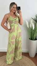 Women's Jumpsuit with Elegant Cowl Neck and Wide Leg